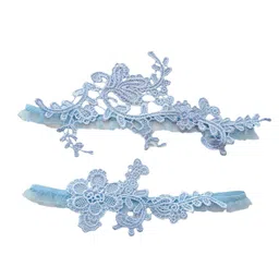 loom tree 2x Wedding Garter Set Costume Bridal Garters for Parties Bridesmaid Weddings blue image 5