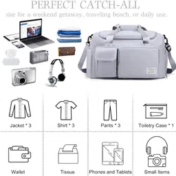 ali shipping 6-Pocket Travel Bag for Men and Women - Multi-Compartment Lightweight Organizer, Water-Resistant and Foldable, Perfect for Students, Gym, Commuters, and Outdoor Adventures image 3