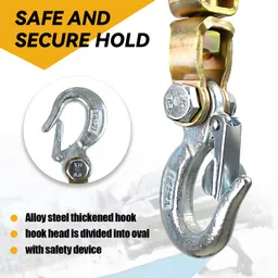 4400LB Come Along Cable Winch Puller 2 Ton Come Along Winch with 2 Hooks Hand Cable Ratchet Puller 5.9FT Effective Length Heavy Duty Hand Puller for Lifting Pulling Building Garages Warehouse image 3