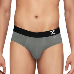 xyxx Men's Aero Super Combed Cotton Regular Fit Solid Antibacterial Briefs with No Marks Waistband (Pack of 2) image 2