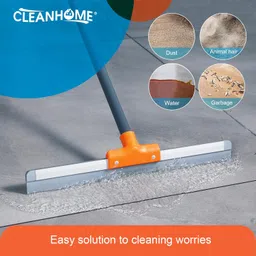 CLEANHOME Rubber Floor Squeegee for Concrete, Tile, Metal Aluminium Heavy Duty Garage Shower Floor Broom for Removing Water, Commercial Scrubber Mop With Extendable Long Handle image 5