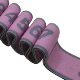 LOOM TREE® Yoga Strap Flexible Non Elastic Stretching Strap for Sports Dance Gymnastics 4cmx80cm Gray and Pink | Yoga & Pilates | Yoga Straps | 1 Yoga Stretching Strap image 2