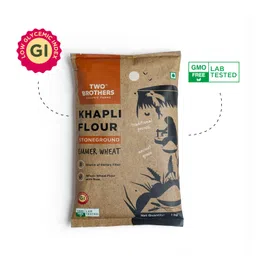 Two Brothers Organic Farms - Khapli Wheat Flour (2 kg) | High Dietary Fiber for Easy Digestion | Stoneground Emmer Wheat Flour | Khapli Atta image 2