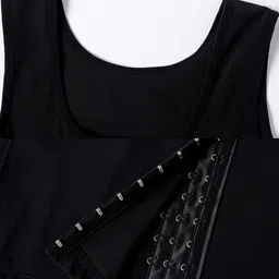 sebasty Men Shapewear Control Gynecomastia Body Shaper Vest Tops Sexy Men Posture Corrector Compression Shirt Chest Trainer Corset,Black-Large image 5