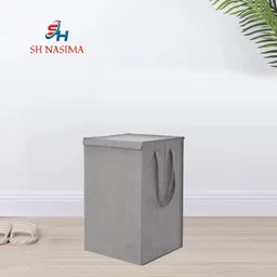 sh.nasima manufacturer Sh NasimaNon Woven Foldable 70 Ltrs Laundry Bag/Storage Basket/Bin with Lid and Handle for Washing Clothes, Baby Toys Box, Dirty Dress Pack of 1 image 2
