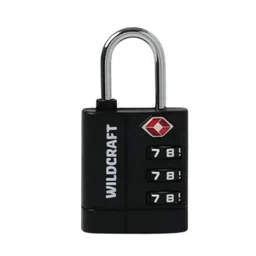 Wildcraft Metal TSA Approved Lock for Bag, Luggage, Travel, 3 Digit Lock Combination - Black image 1