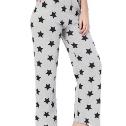 fflirtygo Women's Cotton Pink Color Printed Pyjama/Lounge Pants/Stylish Night Dress for Women… image 4