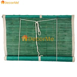 decorme Bamboo Curtain for Balcony,Windows,Kitchen,Doors.Water Proof Blind for Home.Green (3Wx3H) image 4