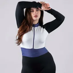 keepfit Colour Blocked Padded Body Swimming Suit for Women image 2