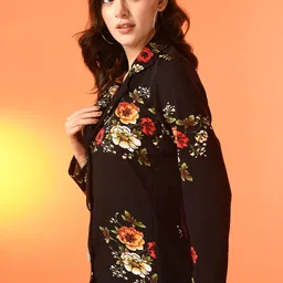 iuga Women Jacket Style Full Sleeve Flower Print Blazer image 2