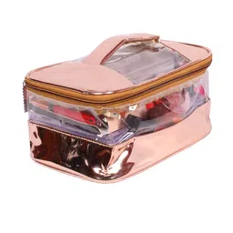 N A PURSE Rose Gold Makeup Box Cosmetic Bag and Pauch(ADS S1 Rose 01) image 1