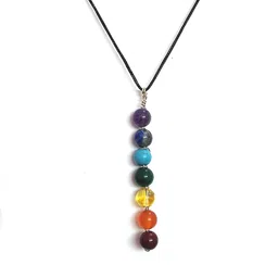 astroghar Natural Seven Chakra Beads Lucky Charm pendant chakra all in one pendant For Reiki Healing image 2
