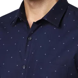 peter england Slim Fit Small Ditsy Printed Full Sleeve Shirt image 5