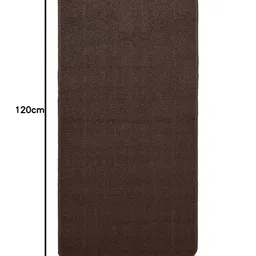 saral home easy living Saral Home Solid Soft PP Yarn Durable & Washable Multipurpose Runner for Home/Kitchen/Living Area/Lobby/Office Entrance with Anti Skid Backing (Dark Brown, 43 Cm X 120 Cm) image 2