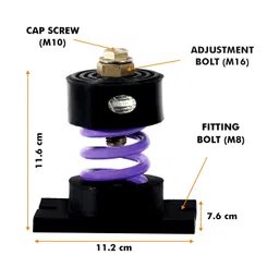 Easyflex Cup Spring Mount Isolator, Load 30 kg and 1" Deflection (Yellow, Pack of 1) image 4