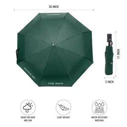 kenneth cole New York UV Protection Unisex Auto Open and Close Umbrella Use for Rain, Monsoon, Sunlight, Windproof Automatic Umbrella for Men and Women | Travel Sleeve, Cover | Regular Size (Green) image 2