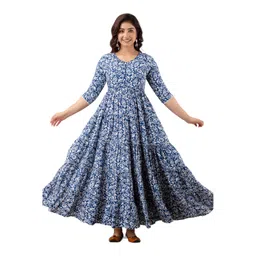 henal Women's Rayon Maternity Gown Pregnancy Casual Long Sleeve Dual Zipped for Feeding Nursing Maternity Comfort Gown image 1
