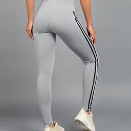 rock paper scissors Premium Two Black Strip Gym Tights High-Waisted, Sweat-Wicking, Athletic Fit Gym Tights for Working Out, Pilates,Yoga, Fitness & Training image 3