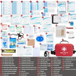 Atickyaid 340 Piece First Aid Kit, Premium Waterproof Hard Shell Medical Kit for Car, Home, Office, Travel, Camping, Sports, Outdoor, School - Emergency First Aid Supplies and Survival Kit image 2