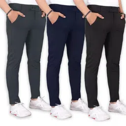 gibbonte Men's Lycra Blend Stylish Slim Fit Trousers | Formal Trousers for Men | Men's Trousers for Office | Trousers for Men | Men's Regular Trouser | Formal Pants for Men image 1