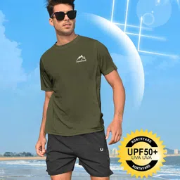 northyard Men's UPF 50+ UV Sun Protection Shirts SPF Quick Dry Short Sleeve T-Shirts for Hiking Fishing Swim Rash Guard, Armygreen, XX-Large image 3