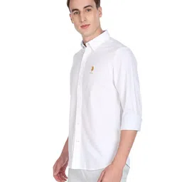 u.s. polo assn. Men's Solid Oxford Tailored Fit Button Down Casual Shirt image 5