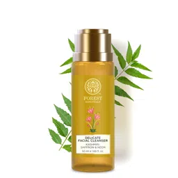 Forest Essentials Delicate Saffron & Neem Facial Cleanser with Hyaluronic Acid & Niacinamide | Designed For Acne Prone & Sensitive Skin | Gentle, Clarifying Face Wash | Sulphate & Paraben Free image 1