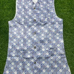deiana's Men's Sleeveless Printed Jacket | Traditional Ethnic Nehru Jacket | Festive & Casual Wear image 4
