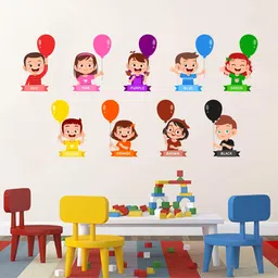 Decal O Decal Colours Education for Nursery Kids Wall Stickers (PVC Vinyl,Multicolour) image 3
