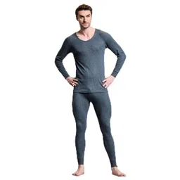 boldfit Thermal Wear For Men Set Top & Bottom Natural Insulation Thermal Wear For Men Thermal Winter Clothes For Men Set Thermals Innerwear For Men Cotton-viscose Body Warmer For Men Set & Top Thermal image 1