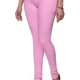 trasa Ultra Soft Cotton Lycra Solid Regular and Plus Size 21 Colours Churidar Leggings for Women's and Girls- Sizes :- M, L, XL, 2XL, 3XL, 4XL, 5XL image 4