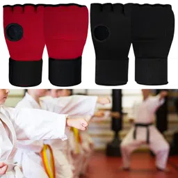 UJEAVETTE Boxing Inner Gloves Gear Gel Boxing Hand Wraps for Workout Taekwondo Red image 5