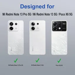 amazon basics Back Case Cover for Mi Redmi Note 13 Pro 5G (TPU + PC_Transparent) image 2
