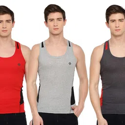dollar bigboss Men's Solid Regular Fit Gym Vest image 1