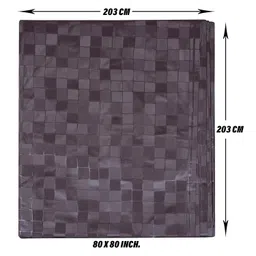 Kuber Industries Mattress Protector | PVC Double Bed Mattress Protector | Waterproof Mattress Protector Cover | Check Dustproof Mattress Protector | 80x80 Inch | Brown image 3