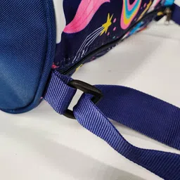 bellastella Polyester Cartoon Printed Waterproof Fancy Cute Duffel Bag for Travel Picnic Gym Sports Gymnastics Dance Swimming Classes Bag for Kids Ideal, Girls and Boys Pack of 1 Pc (Unicorn Purple) image 3