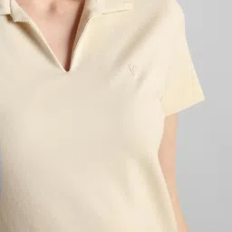 van heusen Women's Polyester Regular Fit Polo T-Shirt image 5