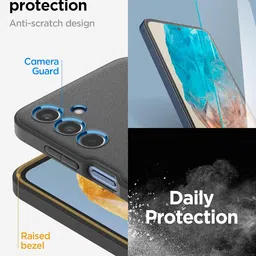 Spigen Essential Pack Back Cover with Screen Guard for Samsung Galaxy M35 [1 Sand Blast + 2 Screen Protector] image 5