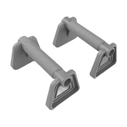MERISHOPP 2 Pieces Push up Stands Anti Slip Push up Bars for Fitness Gym Floor Workout Gray image 1