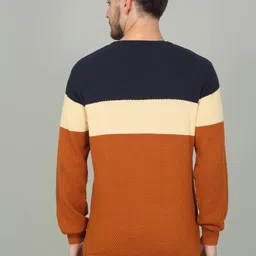 cantabil Striped Round Neck Full Sleeves Regular Fit Mens Casual Sweater | Casual Sweater for Men | Mens Sweater for Winter Wear (P_MSWT00117) image 4
