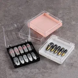ATORSE® 10 Pieces Press On Nail Storage Box For Nail Salon Artificial Nails Home Use White image 2