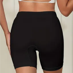 khwaish store Cotton Spandex Anti Chafing High Waist Underdress Skirt Stretchable Support Waistband Long Boyshort for Yoga| Running|Cycling image 2