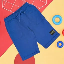 Pantaloons Junior Get Ready To Race Text Printed Shorts - Blue-picture-19