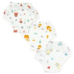 Zizuka Muslin Baby Padded Underwear Potty Training Pant- Multicolor - Pack of 3 , 12Kg -Size Large-picture-22