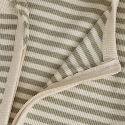 Cot & Candy Organic Cotton Knit Full Sleeves Striped Sleep Suit - Dewkist image 4