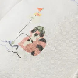 Kidi Wav Full Sleeves Fishing Squirrel Printed Sleepsuit - Brown image 3