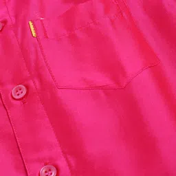 THANGAMAGAN Half Sleeves Solid Shirt - Pink image 5