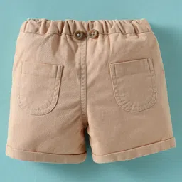 ToffyHouse Poplin Woven Half Sleeves Tie & Dye Printed Shirt & Shorts With Bow & Suspender - White & Khaki image 5