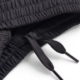 ADIDAS KIDS Cotton Knit Shorts with Logo Graphic & Tape Detailing - Black image 5