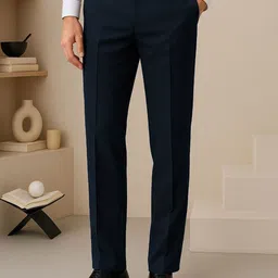 STREETVIBES Men Original Regular Fit Formal Trousers-picture-20